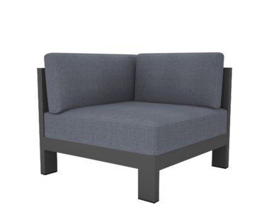 Hamilton Alu Compact Corner Seat - Charcoal / Caste Slate